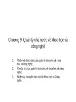 Quản lý nhà nước về khoa học và công nghệ