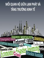 MỐI QUAN hệ GIỮA lạm PHÁT và TĂNG TRƯỞNG KINH TẾ