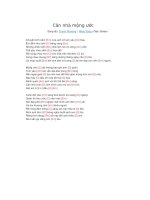 Lời bài hát và hợp âm guitar Căn nhà mộng ước