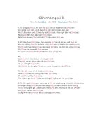 Lời bài hát và hợp âm guitar Căn nhà ngoại ô