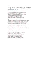 Lời bài hát và hợp âm guitar Càng muốn từ bỏ càng yêu em hơn