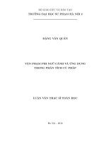 Luận văn văn phạm phi ngữ cảnh và ứng dụng trong phân tích cú pháp 