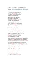 Lời bài hát và hợp âm guitar Cant take my eyes off you