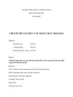 CHUYÊN ĐỀ TÁI CHẾ VÀ SỬ DỤNG CHẤT THẢI RẮN