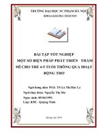 BÀI TẬP TỐT NGHIỆP   MỘT SỐ BIỆN PHÁP PHÁT TRIỂN   THẨM MĨ CHO TRẺ 45 TUỔI THÔNG QUA HOẠT ĐỘNG THƠ