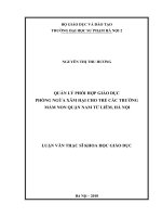 Luận văn quản lý phối hợp giáo dục phòng ngừa xâm hại cho trẻ tại các trường mầm non quận nam từ liêm, thành phố hà nội 