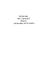 Bài thảo luận luật kinh tế - tranh chấp thương mại