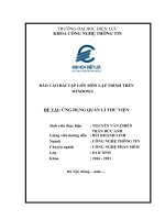 Phân tích thiết kế ứng dụng quản lí thư viện