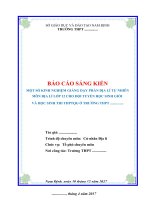 Một số kinh nghiệm giảng dạy phần địa lí tự nhiên môn địa lí lớp 12 cho đội tuyển học sinh giỏi và học sinh thi THPTQG ở trường THPT giao thủy 