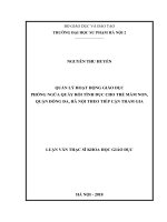 Luận văn quản lý hoạt động giáo dục phòng ngừa quấy rối tình dục cho trẻ mầm non, quận đống đa, hà nội theo tiếp cận tham gia 