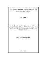 Nghiên cứu đột biến gen β globin và chẩn đoán trước sinh bệnh β thalassemia tại bệnh viện Nhi Trung ương (FULL TEXT)