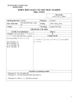 TRẮC NGHIỆM tổng hợp chương 4 GIẢI TÍCH 12 