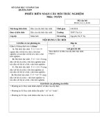 dấu nhị thức bậc nhất