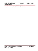 Tuần 5 giáo án lớp 1 soạn theo định hướng phát triển năng lực học sinh năm 2018   2019 – cô NGA 