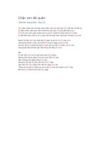 Hợp âm guitar chắc em đã quên 