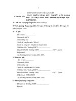 Phát triển năng lực nghiên cứu khoa học của học sinh THPT thông qua dạy học khám phá 