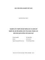 nghiên cứu thiết kế hệ thống đo và giám sát nhiệt độ, độ ẩm không dây ứng dụng trong các kho bảo quản nông sản dạng hạt 