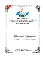 Giúp học sinh tự chiếm lĩnh kiến thức môn GDCD thông qua việc sử dụng thành thạo kỹ năng thuyết trình 