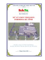 Thuyết minh dự án xử lý chất thải rắn formosa hà tĩnh 