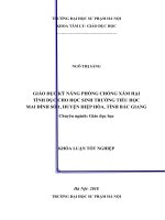 Giáo dục kỹ năng phòng chống xâm hại tình dục cho học sinh tiểu học