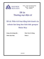 Phân tích hoạt động kinh doanh của website bán hàng theo hình thức groupon nhóm mua 