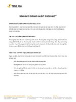 [SAOKIMGIFTS] Brand audit checklist