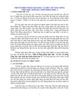 Một số biện pháp giáo dục  và rèn  kĩ năng sống cho  học sinh qua môn khoa học 4