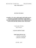NGHIÊN CỨU ĐẶC ĐIỂM BIẾN ĐỔI MIỄN DỊCH  VÀ KẾT QUẢ ĐIỀU TRỊ BẰNG LIỆU PHÁP METHYLPREDNISOLONE XUNG Ở BỆNH NHÂN LUPUS BAN ĐỎ HỆ THỐNG MỨC ĐỘ NẶNG