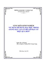 SU DỤNG DO DUNG DAY HOC TRONG GIANG DAY VAT LI 9 DE GIO DAY CO HIEU QUA HON