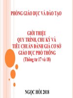 Bài 1 Hướng dẫn tự đánh giá chất lượng cơ sở giáo dục và công nhận trường đạt chuẩn quốc gia 2018-2019)