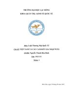 THUYẾT TRÌNH LUẬT thương mại quốc tế