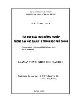 TÍCH HỢP GIÁO DỤC HƯỚNG NGHIỆP TRONG DẠY HỌC ĐỊA LÝ 12 TRUNG HOC PHỔ THÔNG