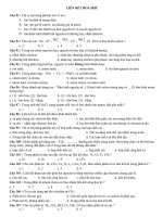 bài tập trắc nghiệm chương liên kết hóa học