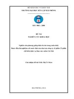 Nghiên cứu phương pháp khử clo dư trong nước thải. Bước đầu thử nghiệm với nước thải rủa chai của công ty cổ phần Cổ phần chế biến dịch vụ thủy sản mắm Cát Hải