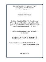 Nghiên Cứu Các Nhân Tố Ảnh Hưởng Đến việc triển khai thành công Giải pháp quản trị quan hệ khách hàng điện tử tại các ngân hàng thương mại Việt nam