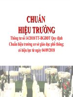 Hướng dẫn thu thập, phân tích và xử lý minh chứng đánh giá Chuẩn Hiệu trưởng cơ sở giáo dục phổ thông 2018 2019