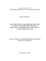 Phát triển dịch vụ bảo hiểm phi nhân thọ tại công ty bảo hiểm BIDV đông bắc   tổng công ty bảo hiểm ngân hàng đầu tư và phát triển việt nam 