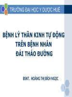 Y4   BỆNH lý THẦN KINH tự ĐỘNG TRÊN BỆNH NHÂN đái THÁO ĐƯỜNG   BS hoàng thị bích ngọc   2018
