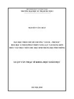 Dạy học theo chủ đề chương ancol – phenol hóa học 11 nhằm phát triển năng lực vận dụng kiến thức vào thực tiễn cho học sinh trung học phổ thông 