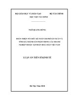 Hoàn thiện tổ chức kế toán chi phí sản xuất và tính giá thành sản phẩm trong các doanh nghiệp thuộc tập đoàn hóa chất việt nam