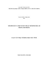 Mô hình 3d và một số kỹ thuật mô hình hóa 3d trong mô phỏng 