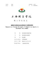 Nghiên cứu phát triển thực lực thi đấu của đội tuyển việt nam tại các kỳ seagame 