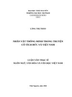 Nhân vật thông minh trong truyện cổ tích đức và việt nam 