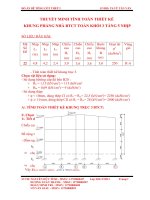 THIẾT KẾ  KHUNG PHẲNG NHÀ BTCT TOÀN KHỐI 3 TẦNG 5 NHỊP