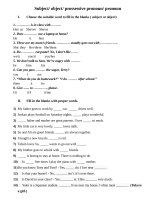 Bài tập câu mong ước (wish clauses)