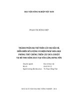 thành phần bọ trĩ trên cây họ bầu bí, diễn biến số lượng và biện pháp hóa học phòng trừ chúng trên cây dưa chuột vụ hè thu năm 2015 tại văn lâm, hưng yên 