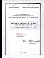 Bảo tồn và phát huy giá trị làng nghề thủ công ở hà nội, áp dụng với làng nghề rèn đa sỹ, hà đông, hà nội (tt) 