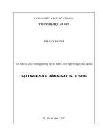 Tiểu luận học phần sử dụng phương tiện kỹ thuật và công nghệ trong dạy học đại học tạo WEBSITE BẰNG GOOGLE SITE 