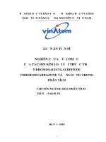 NGHIÊN CỨU SỰ TẠO PHỨC CỦA CÁC ION KIM LOẠI VỚI THUỐC THỬ 5BROMOSALICYLALDEHYDE THIOSEMICARBAZONE VÀ ỨNG DỤNG TRONG PHÂN TÍCH