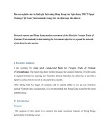 Báo cáo nghiên cứu và đánh giá thị trường hong kong của ngân hàng TMCP ngoại thương việt nam (vietcombank) trong việc xác định mục tiêu đầu tư  e 